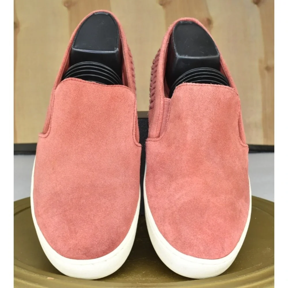 Michael Kors Stevie Women Shoes Size 8.5 Terracotta Suede Slip On Sneaker